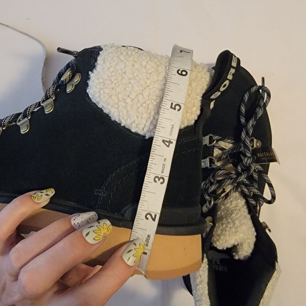 NEW Sorel Hi Line Hiker Cozy Boots Womens 10 Suede Outdoors Shearling Winter - Picture 9 of 9